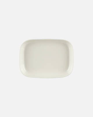 Siirtolapuutarha serving dish 18x25cm white/clay