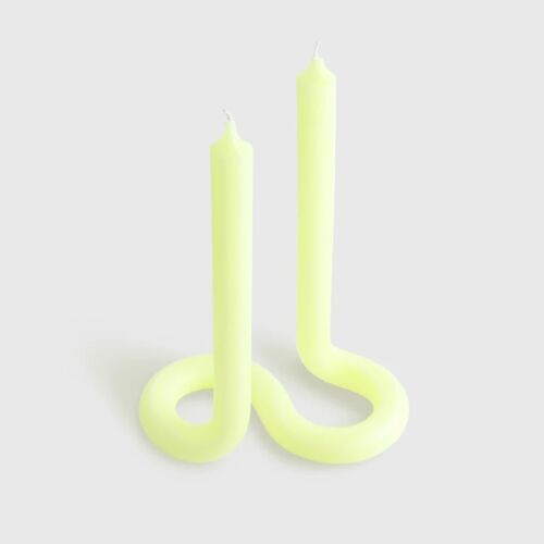 Lex Pott Twist Candle Yellow