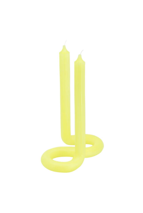 Lex Pott Twist Candle Yellow