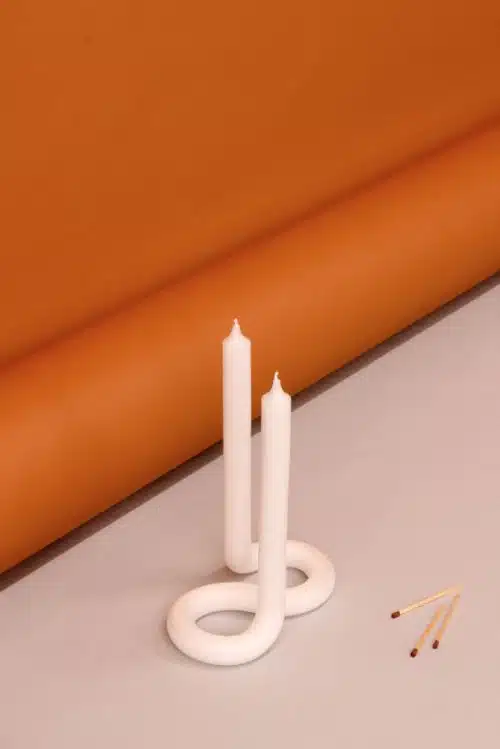 Lex Pott Twist Candle Orange