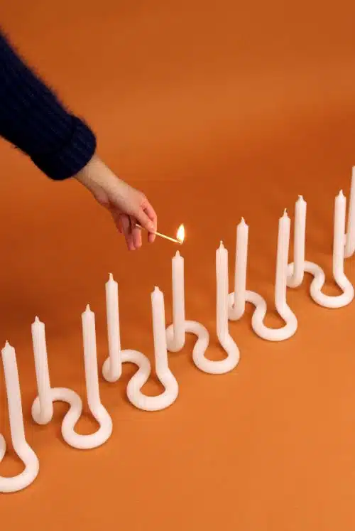 Lex Pott Twist Candle Orange