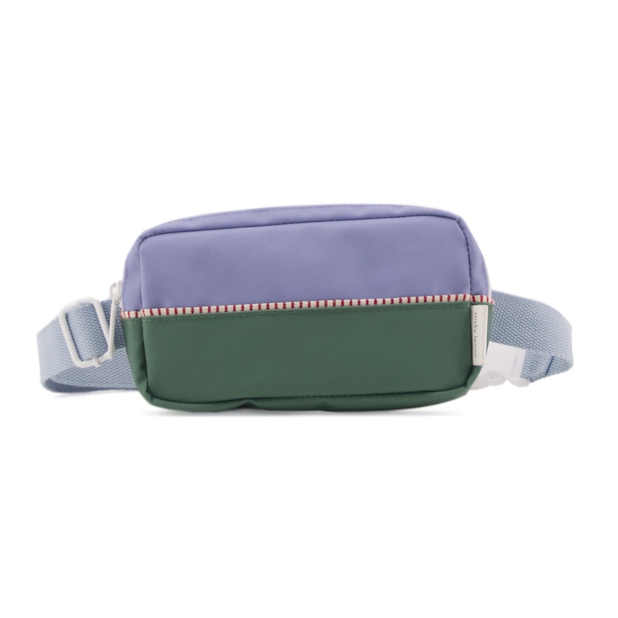Fanny pack colour block purple green blue