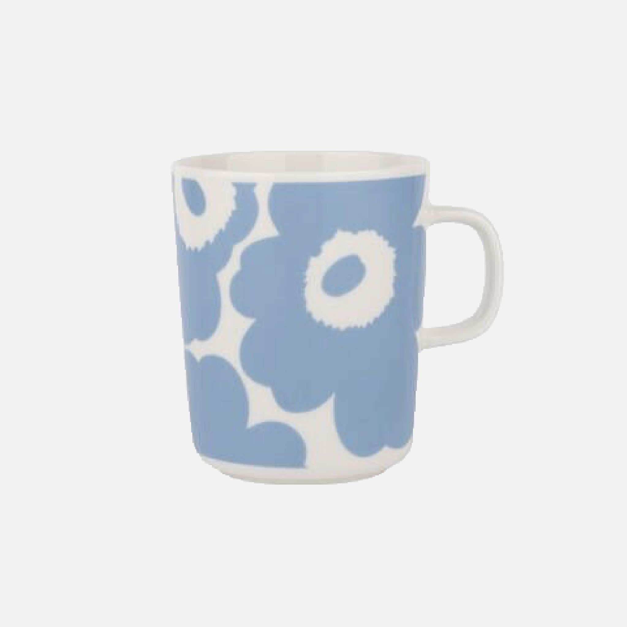 Unikko mug 2,5dl white/sky blue