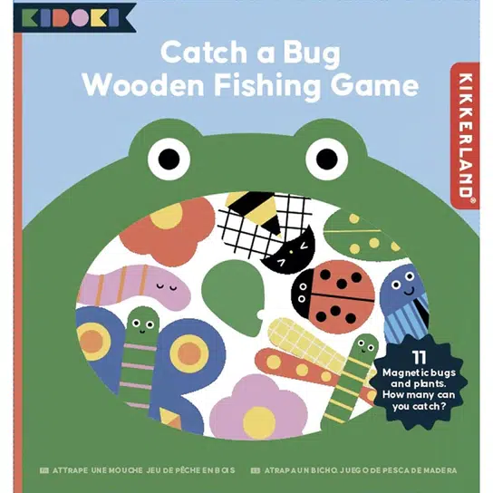Catch a bug wooden fishing game
