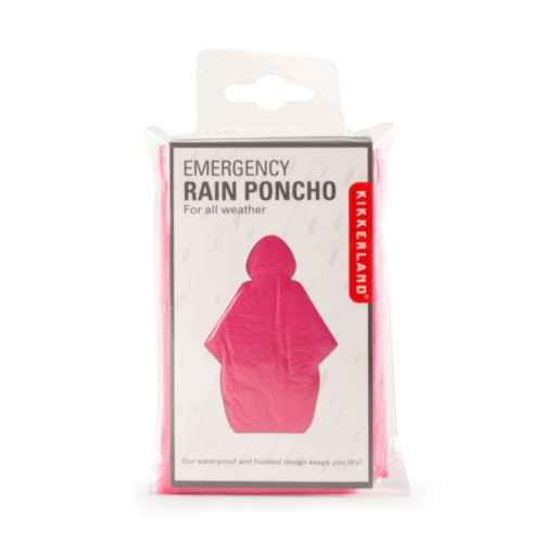 Emergency Rain Poncho Roze