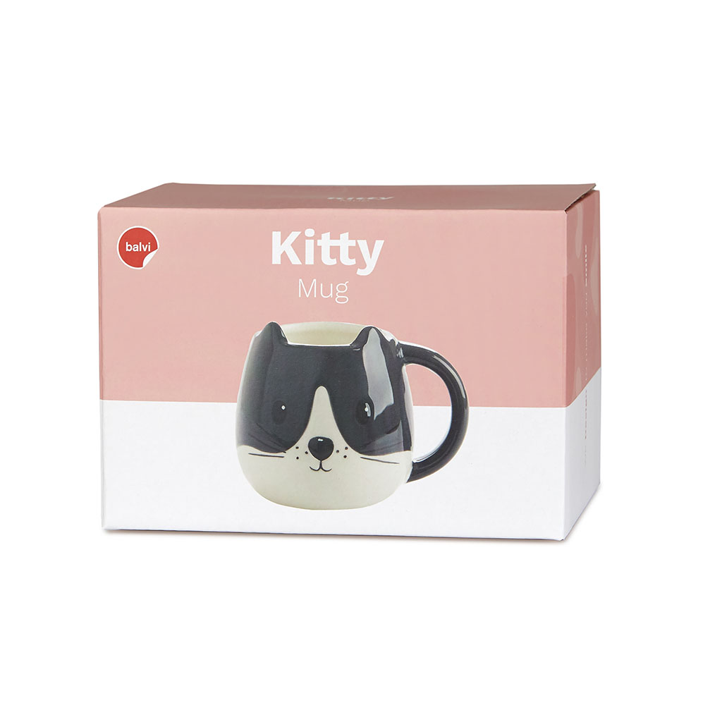 Mug kitty white/black