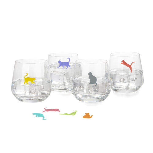 Glass markers Sticky cat set van 8