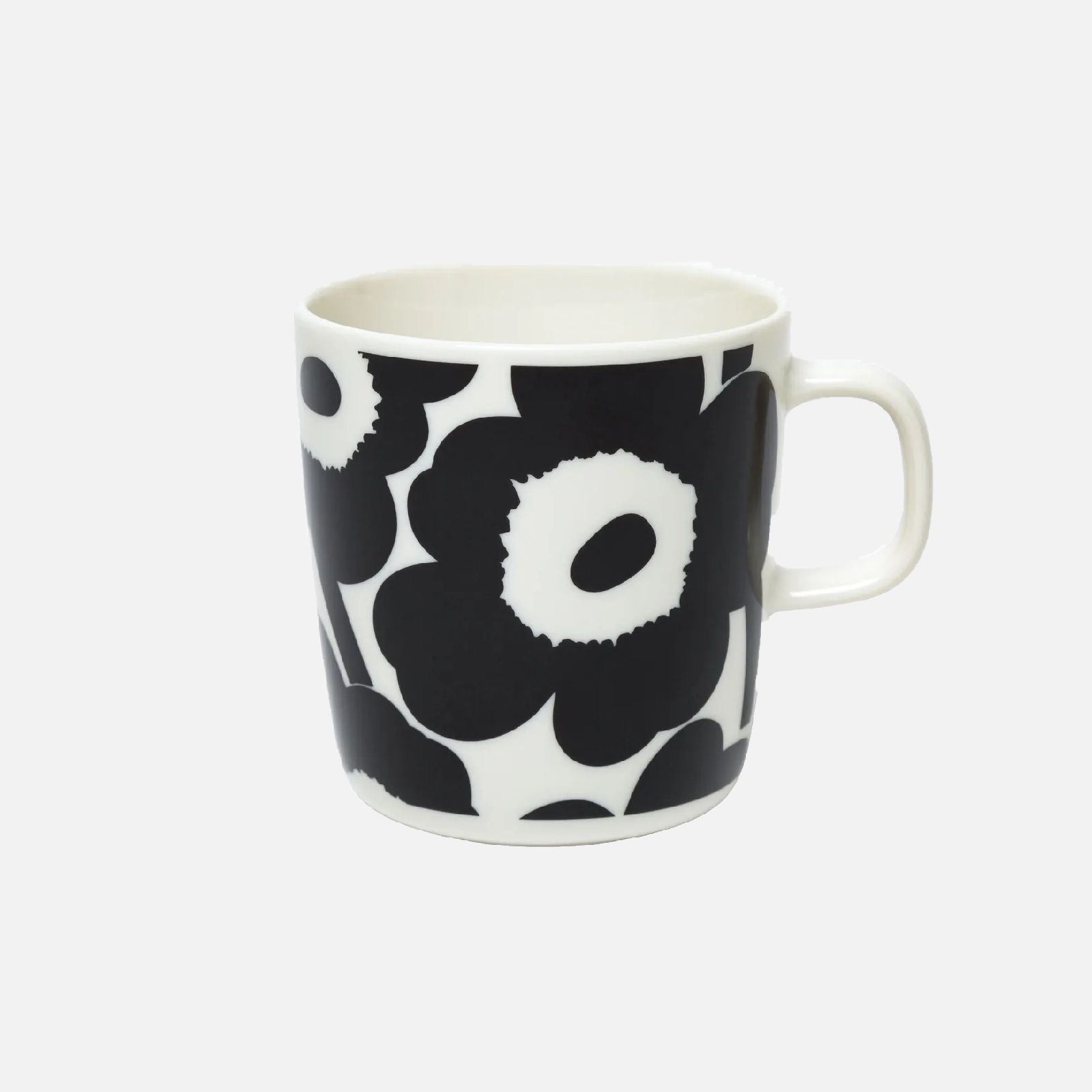 Unikko mug 4dl black/white