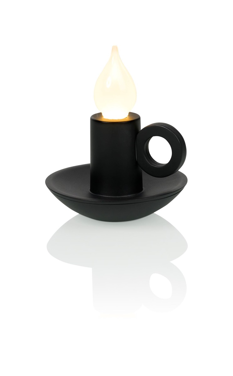 Rechargeable candelabra black