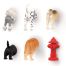 Dog butt magnets set of 6