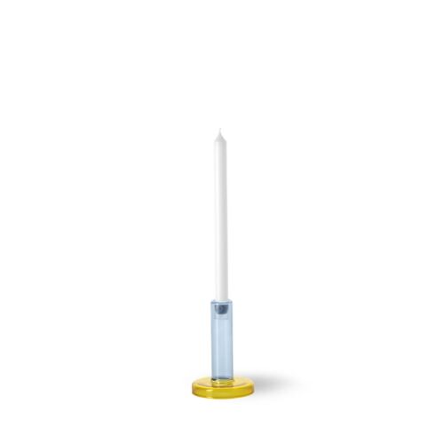 Bole candle holder blue/yellow S