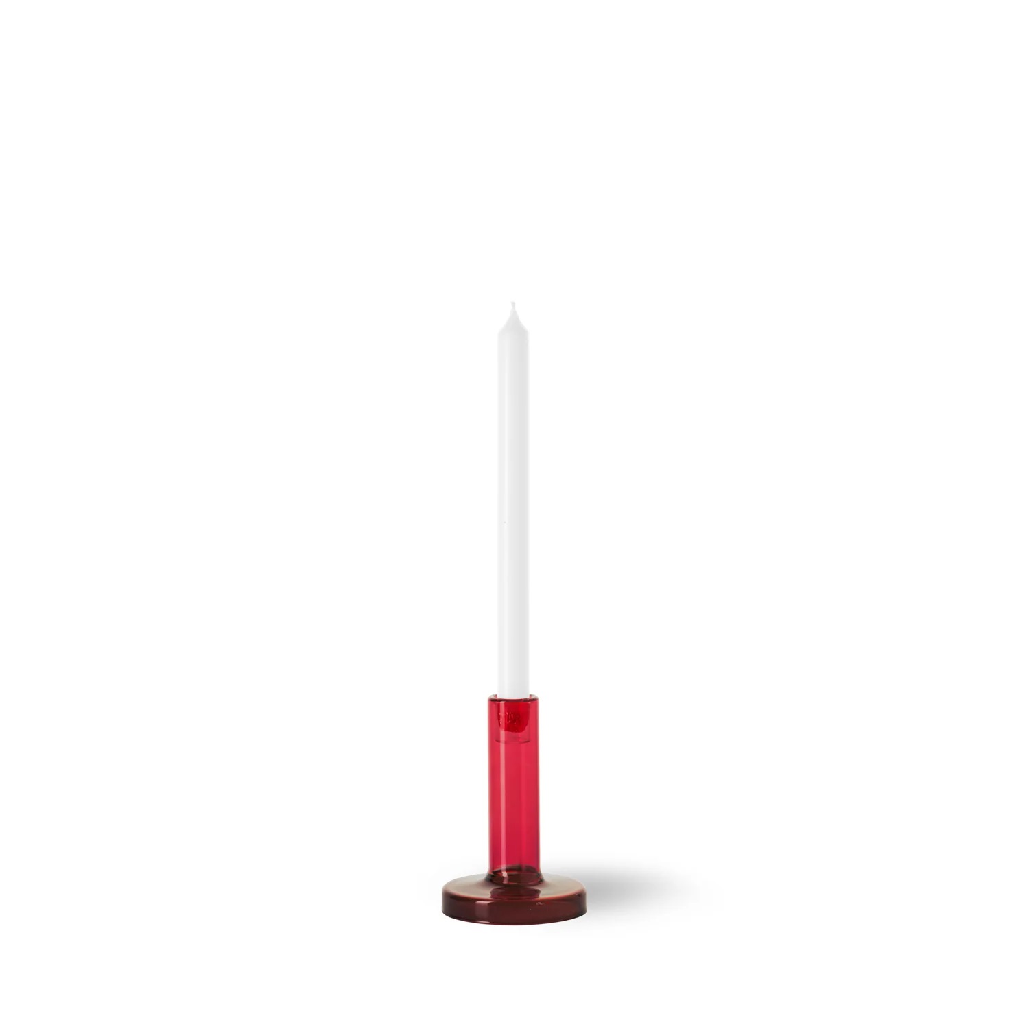 Bole candle holder red/bordeaux S