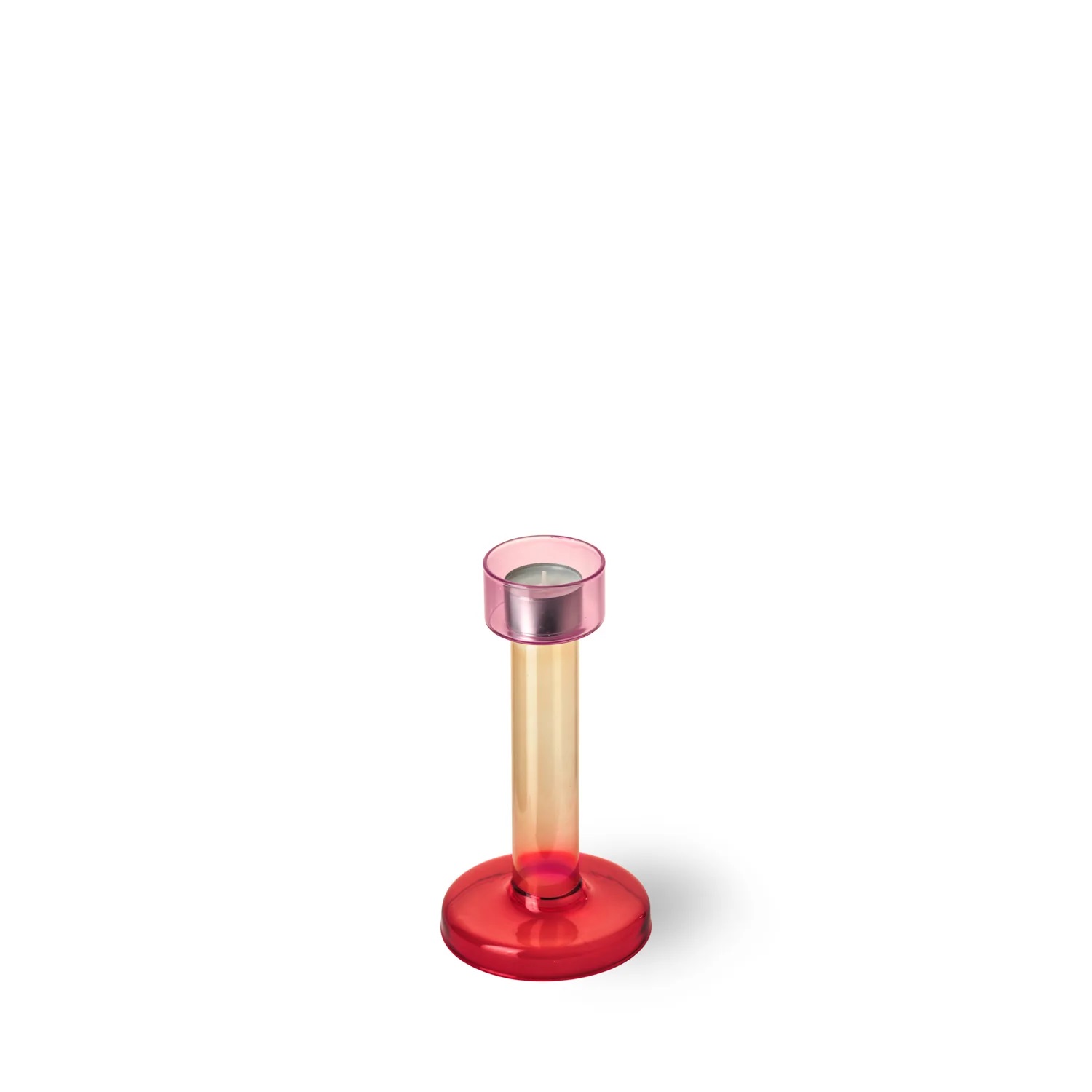 Bole candle holder pink/red M
