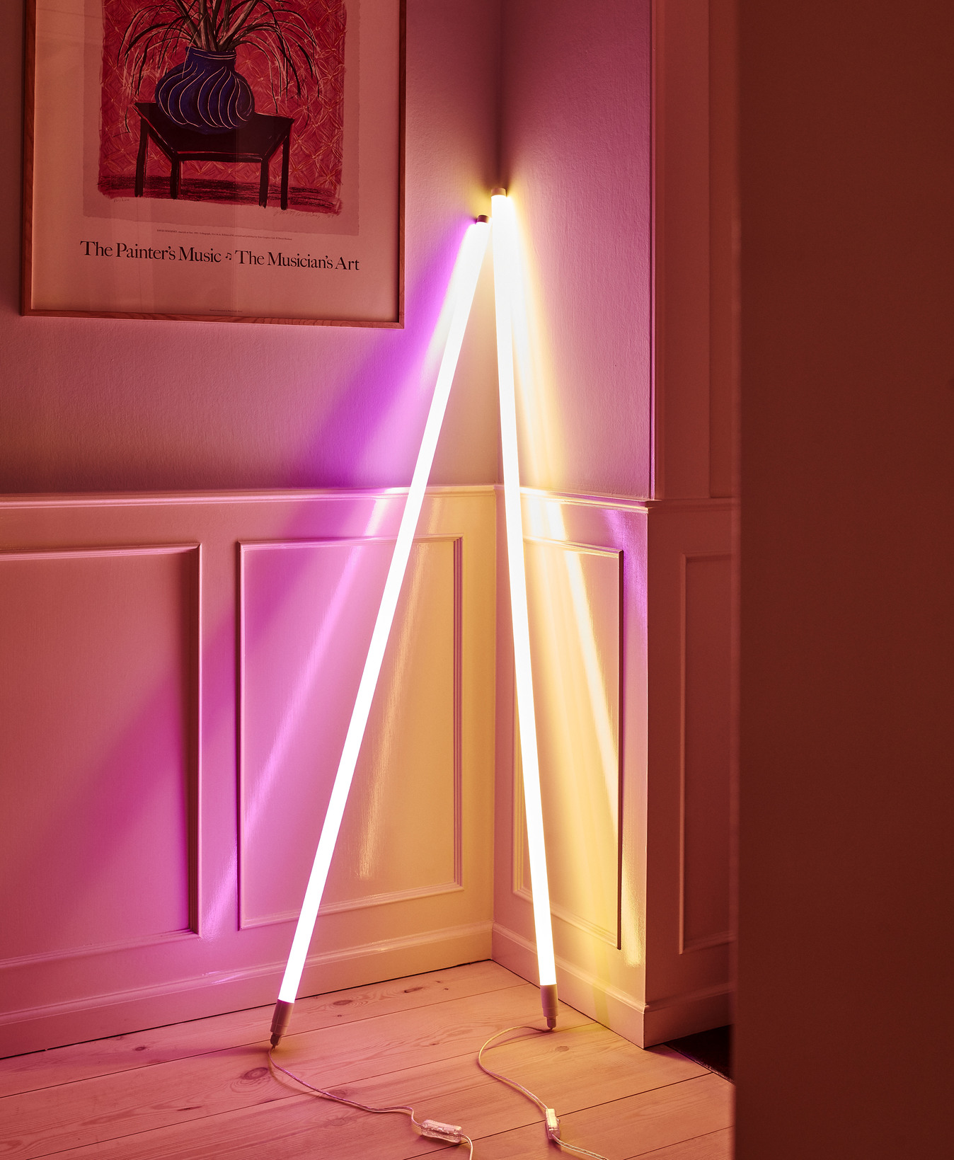 Neon tube led slim 50 cm pink