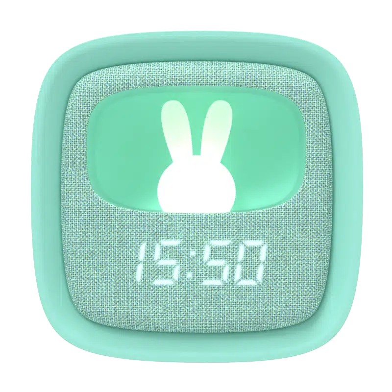 Billy klok en lampje turquoise