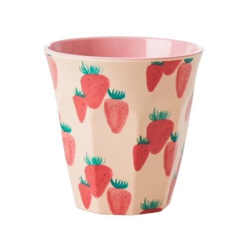 Melamine cup medium red strawberry