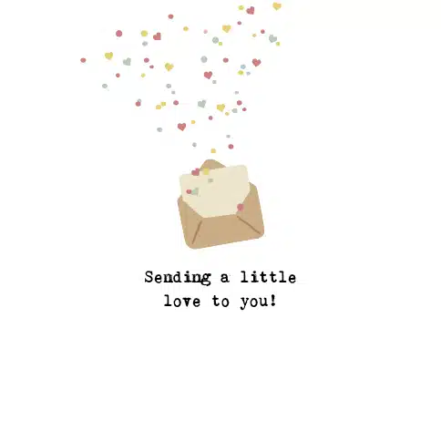 kaart Leukigheidjes Sending a little love