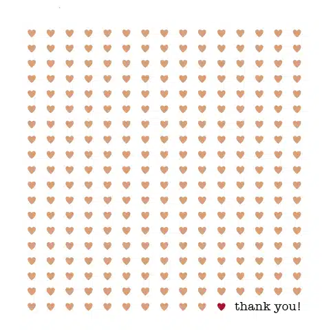 kaart Leukigheidjes Thank you hartjes