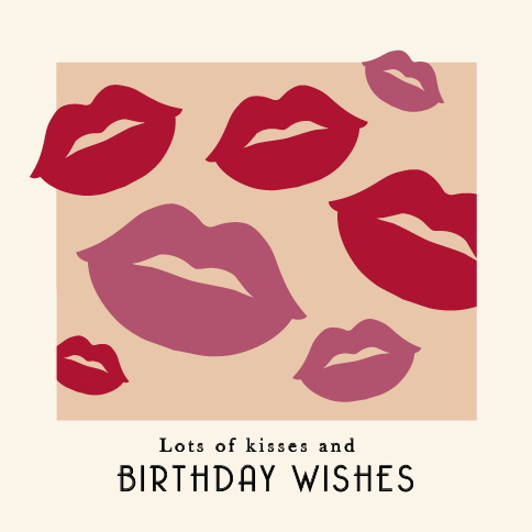 kaart Leukigheidjes kisses birthday wishes