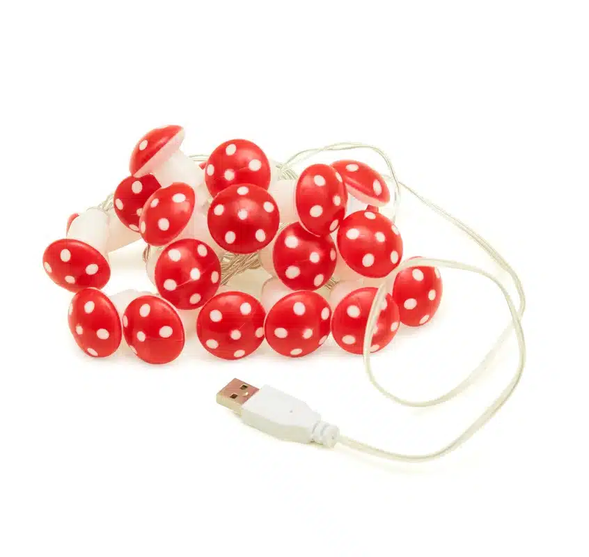 20 LED mushroom string lights