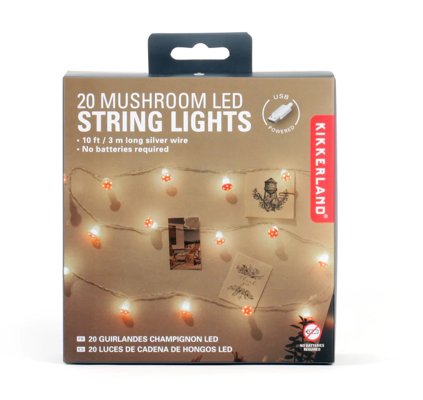 20 LED mushroom string lights