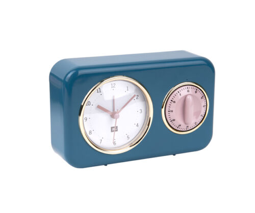 Clock kitchen timer petrol dusty pink