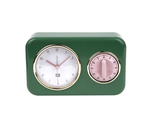 Clock kitchen timer pine green