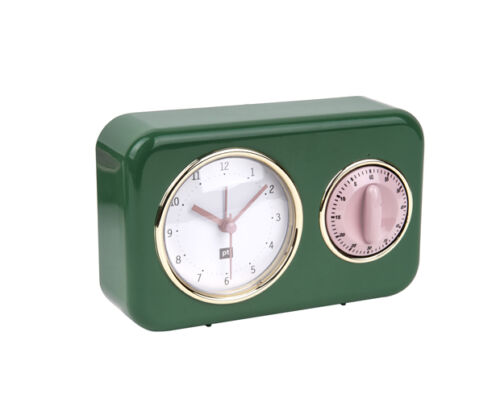 Clock kitchen timer pine green