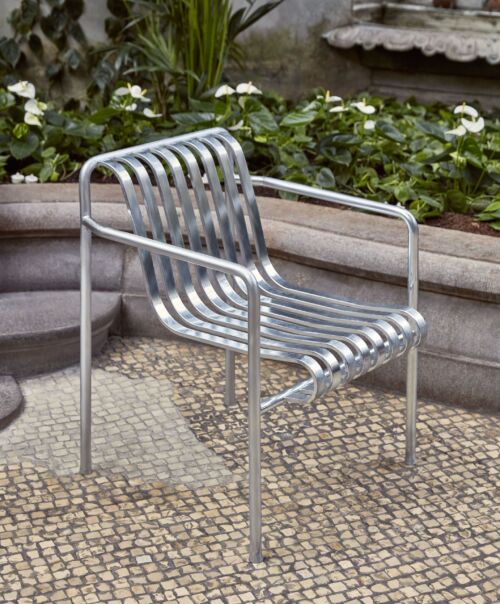 Palissade dining arm chair hot galvanised