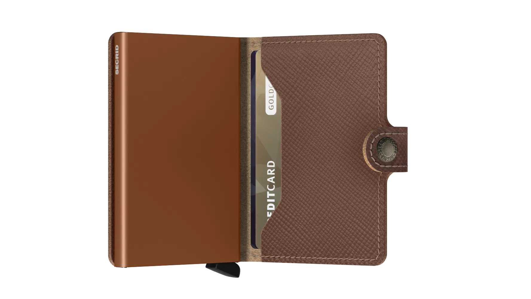 Miniwallet saffiano caramel