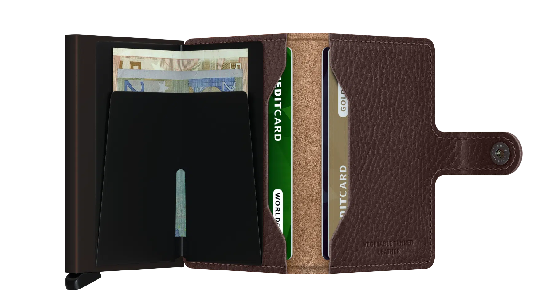 Miniwallet veg tanned espresso