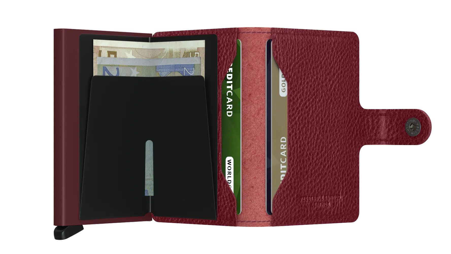 Miniwallet veg tanned rosso