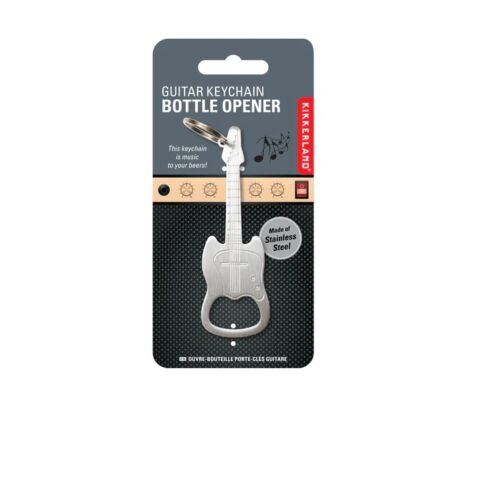 Guitar keychain bottle opener