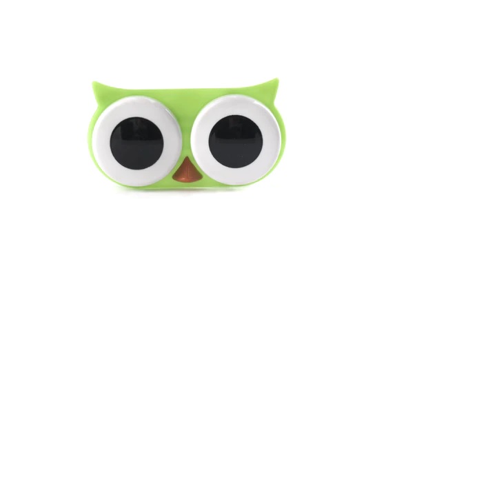 Owl contact lens case groen
