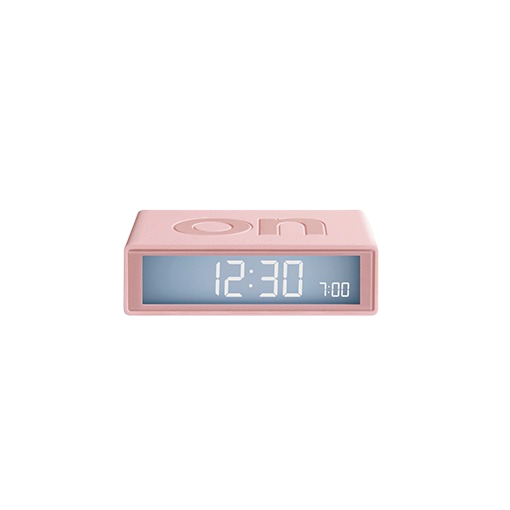 Flip travel alarm clock pink