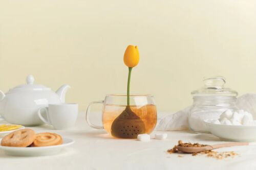 Tulip tea infuser yellow