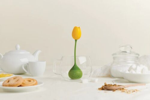 Tulip tea infuser yellow