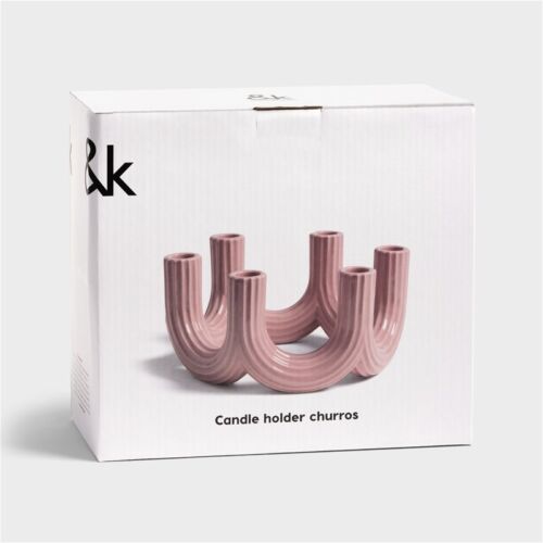 Candle holder churros pink