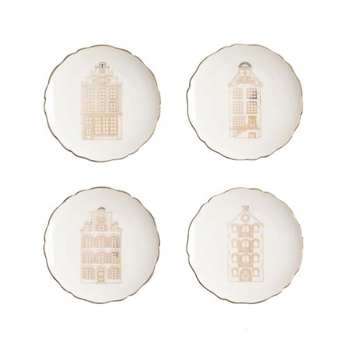 Plate canal house small set of 4