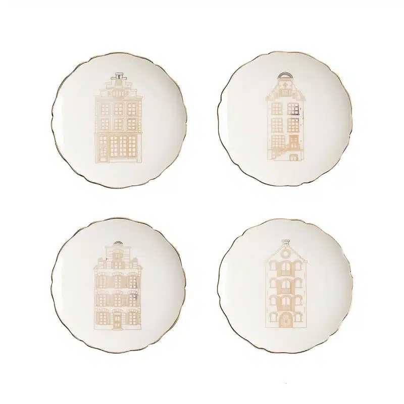 Plate canal house small set of 4