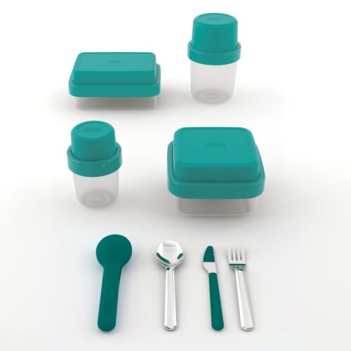 GoEat compact lunchbox 2 in 1 teal