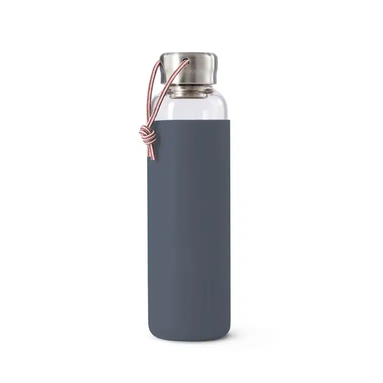 Glass water bottle slate