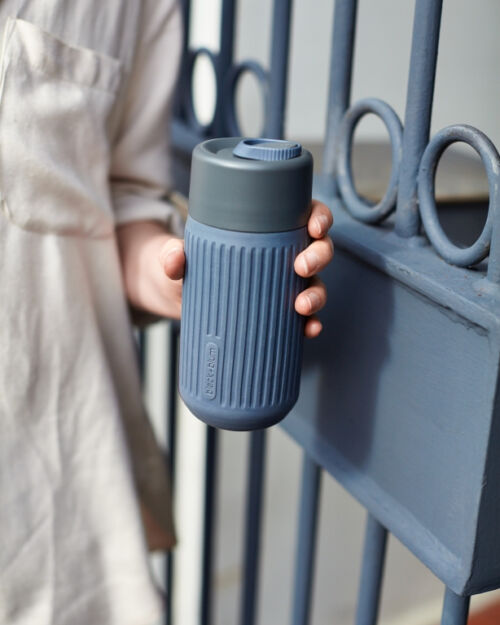Travel cup glass grey
