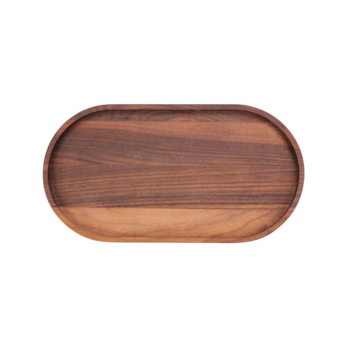 Serveertray pure walnut wood ovaal L