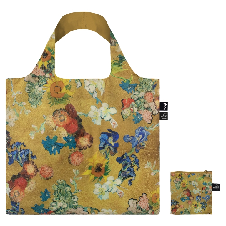 Loqi bag museum collection bouqet/ flower pattern gold recycled