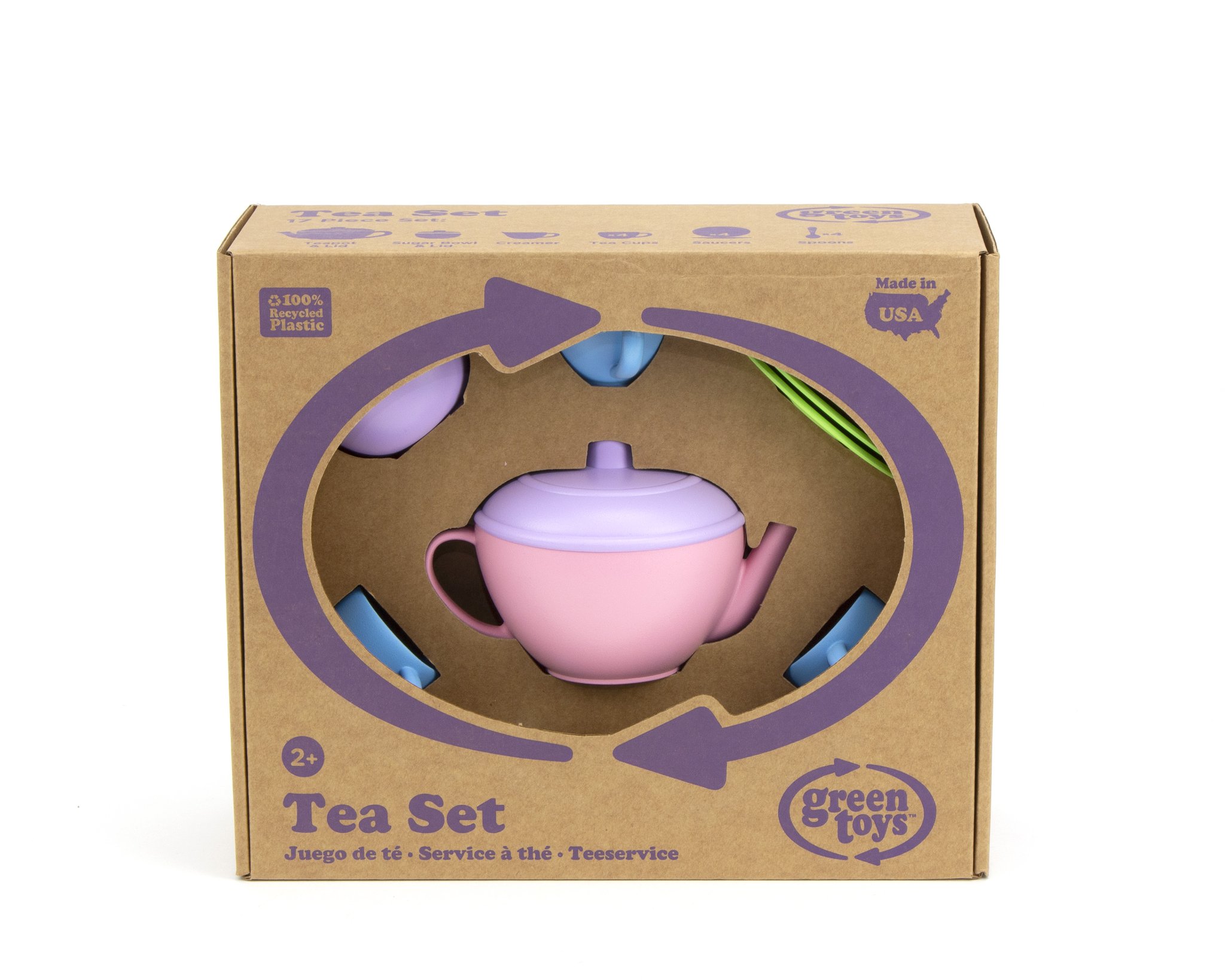 Tea set pink teapot