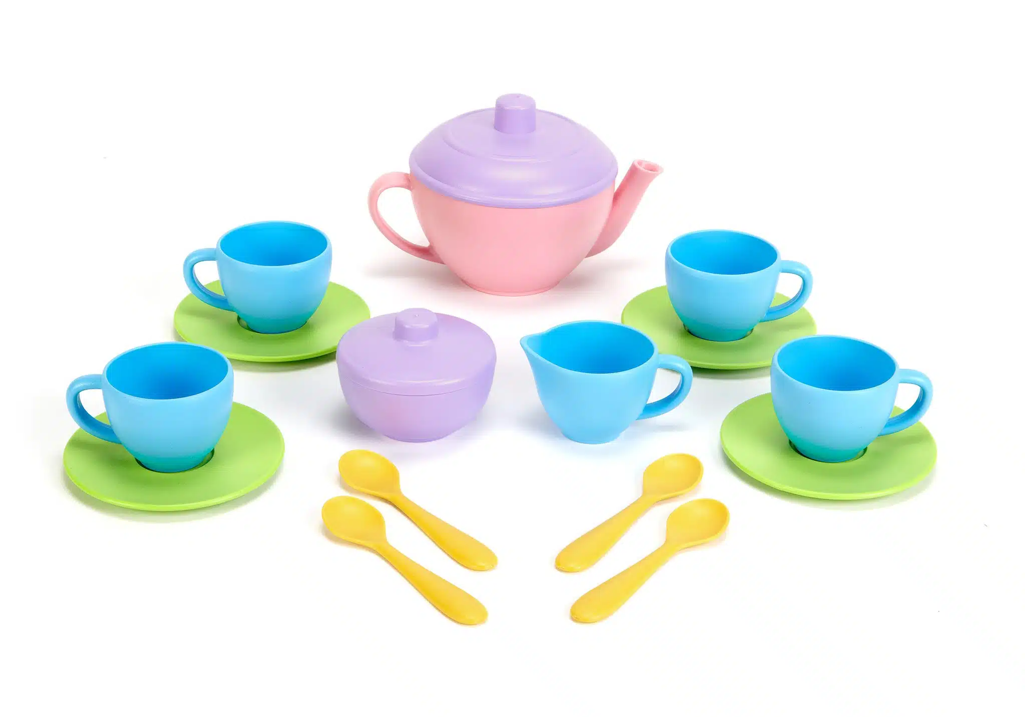 Tea set pink teapot