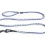 Dog leash braided blue/off-white