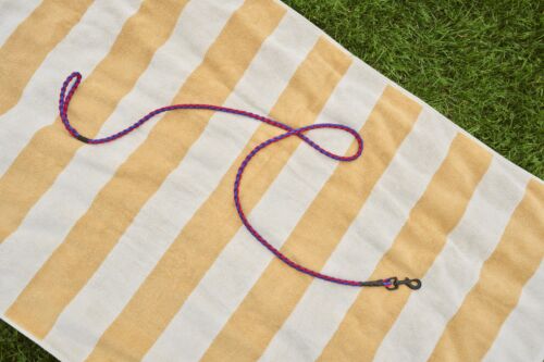 Dog leash braided red/blue