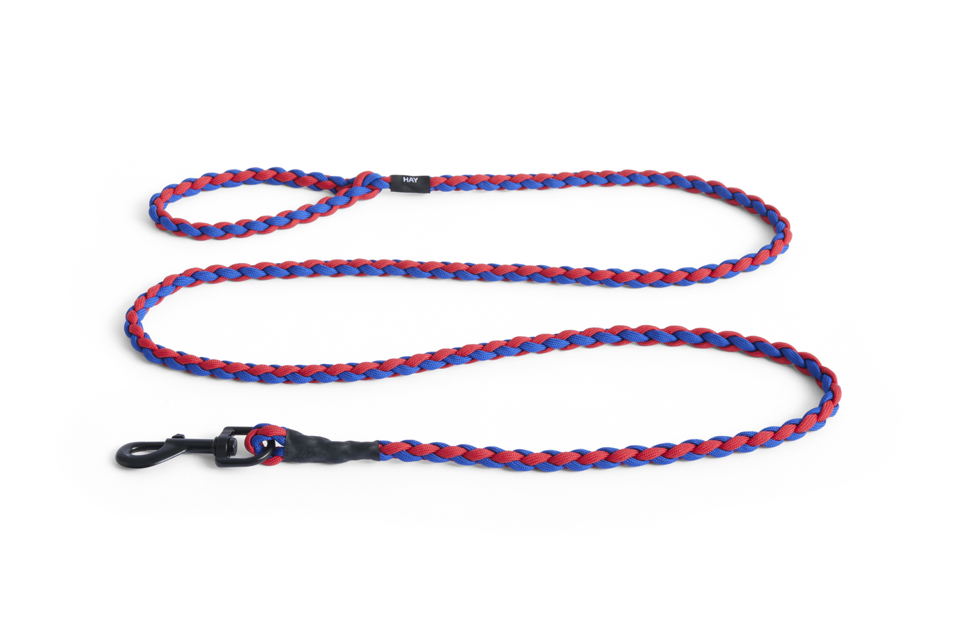 Dog leash braided red/blue